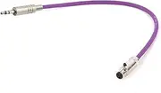 ROBAUN 3-Pin Mini XLR to Jack 3.5mm Plug Stereo Audio, 1/8" 3.5mm Male to Mini XLR Female Adapter Cable(Purple,15M)