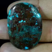 50.10 Cts Natural African Azurite Chrysocolla Oval Cab Loose Gemstone 26X36X6MM