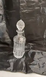 BOHEMIA CRYSTAL DIAMOND CUT WHISKY DECANTER BOTTLE