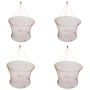 4 X Heavy Duty Double Ring Crayfish Nets/Traps with Mesh Base
