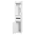 White Wood Bathroom Cabinet Tissue Storage Shelf 80x15.5x15CM Cupboard Rack