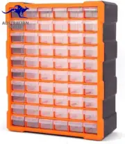HORUSDY 60-Drawer Parts Storage Bin Cabinet Tool Box Chest Plastic Organiser wit