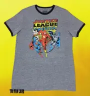New DC Comics Justice League America Group Classic Vintage Mens Cartoon T-Shirt