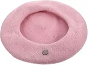 [GLSTOY] Women's Autumn and Versatile Wool Beret Fashionable Hat Beret Hats for Decoration Creative Beret Hat Beret Caps Women's Berets Outdoor Sun Hat Hat French Beret Pink