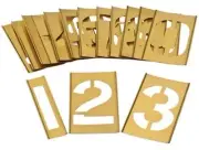 C.H. Hansen BRASS INTERLOCKING STENCIL SET Numbers 0-9 15Pcs - 50,75 Or 100mm