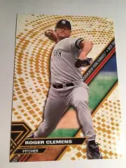 2017 Topps High Tek Jumbo 5x7 Roger Clemens Yankees HTRC #'d 03/10 Gold