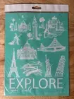 Chalk Couture Explore The World Club Size B Transfer Stencil 8x10 Retired