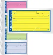 Adams High Impact Phone Message Book, 2-Part Carbonless, 5-1/4" x 11", 200 Sets