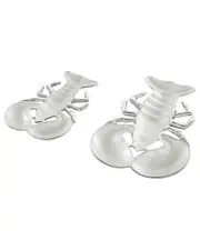 Peyton Lane Set Of 2 Lobster Aluminum Metal Enameled Serving Bowl