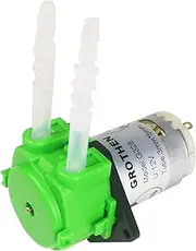 Domary DC 12V Dosing Peristaltic Pump - Mini Water Liquid Self-Priming Tube Head for Aquarium Lab Chemical Analysis, Flat Panel Style