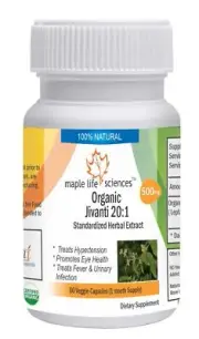 ORGANIC Jivanti 20:1 Extract Capsules Leptadenia Reticulata Beta Sitosterol