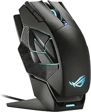 ASUS ROG Spatha X Wireless FPS MMO Gaming Mouse - Magnetic Charging Stand, ROG Push-Fit Swappable Switches, 12 Programmable Buttons, ROG Paracord, Aura Sync RGB Lighting