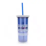 The Office Dunder Mifflin Plastic Carnival Cup With Straw | Hold 20 Ounces