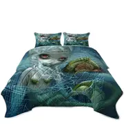 How Deep is the Ocean Fantasy Art Mermaid Coverlet