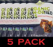 5x Sunny Fruit USDA Organic Sun-Dried Smyrna Figs 40 oz Bag 2.5 Lbs - 5 PACK