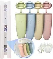 Cherub Baby Organiser & Silicone Reusable Popsicle Pouches, Popscicle Molds, Ice Cream Mould Ice Lolly Molds 4 Pack