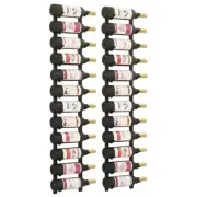 2pc Wine Rack Wall Mounted Storage Display 12 Bottle Holder Iron Frame Organizer