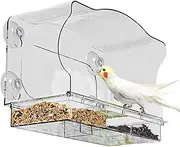 Window Bird Feeder | Clear Finch Feeders for Outside,Acrylic Suction Cup Feeding Tray for Birdwatching Enthusiasts Nature Lovers