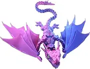 Printed Articulated Dragon,Crystal Dragon Toys | Printing Stress-Relieving Fidget Toy with Movable Joints