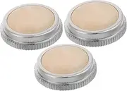 EXQUIMEUBLE 3pcs Durable Trumpet Button Bases with Elegant Shell Inlay Secure Snap Design for Fit Trumpets and Tubas Robust Musical Instrument Accessories