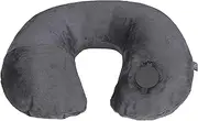 Lewis N. Clark Inflatable Flight Travel Adjustable Neck Support Pillow, Grey