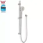 Shower Rail Set Sliding 3-Mode Hand held Shower Head Brushed Nickel Round WELS