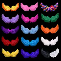 在飛比找Yahoo!奇摩拍賣優惠-白色羽毛翅膀裝飾維密天使精靈演出服兒童惡魔花仙子舞臺大人道具