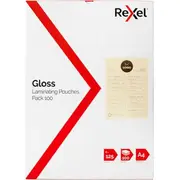 Rexel Laminating Pouch 125 Micron A4 Clear Pack 100