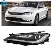 For 2016-17 Chrysler 200 Halogen Left Side Headlight Assembly Black W/O LED DRL (for: Chrysler)