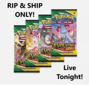RIP & SHIP 4x Evolving Skies Factory Sealed Booster Packs 2021 Pokémon