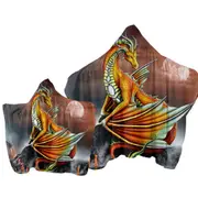 Fantasy Art Everly the Volcano Island Dragon Towel with Hood