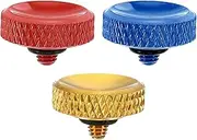 uxcell Camera Shutter Button, 3 Pack Soft Shutter Release Button Pure Copper Camera Button Carved Suitable for Nikon for Fujifilm for Leica DSLR/SLR Camera, Red Golden Blue