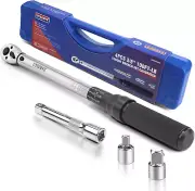 3/8-Inch Drive Click Torque Wrench 4 Pcs Set, Torque Wrench 3/8 Drive 10~100FT/1