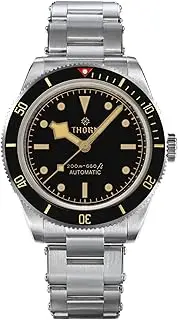 [TACTICAL FROG] Thorn BB58 Men's Watch 39mm Black Dial Sapphire Crystal NH35 Automatic Movement Stainless Steel Bracelet 200M Waterproof Diver Watches