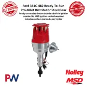 MSD Ready To Run Pro-Billet Distributor w/ Gear & Rev Limiter For Ford 351C-460 (for: Ford)