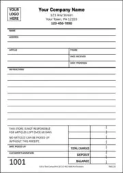 Custom Small Jewelry Forms / 2 Part Carbonless Invoice / 5" x 7" / TMG120