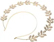 [BESPORTBLE] Goddess Crown Hair Wrap with Elegant Pearls Vintage Bridal Headband for Prom Weddings and Festivals Eye Catching Accessory for Sophisticated Style Golden