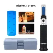 Alcohol Concentration Detector Of Liquor Meter Refractometer 0-80% v/v Oenometer