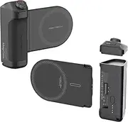 PGYTECH MagCam Phone Grip Kit, 3-in-1 iPhone Grip with MagSafe Wireless Charging/Detachable Bluetooth Remote, Built in Powerbank, Phone Stand, Classic Black