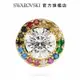 SWAROVSKI 施華洛世奇 Matrix 小胸針, 圓形切割, 鍍金色色調