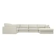[James Lane] Finley Toorak Pearl Modular Sofa - 5 Seater and Ottoman