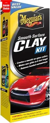 Smooth Surface Clay Kit 2x50g Clay Bars Quik Detailer 473ml Microfiber Cloth Car