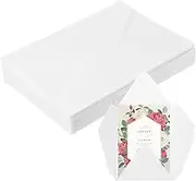 sourcing map 30 Pack Vellum Jackets, 5x7 Inch Vellum Paper Pre-Folded Rhomb Vellum Envelopes Transparent 53GSM for Wedding Invitation Accessories Bridal Showers Birthdays Wraps