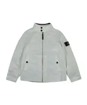 Stone Island Junior Logo Patch Zipped Fleece Jacket 8Y,12,14Y,10Y gypsum color