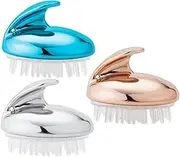 Beavorty 3pcs Massage Brush Scalp Massager Scalp Scraper Scalp Massage Tool Silicone Bath Scrubber Scalp Scrub Brush Scalp Scrubber for Build up Scalp Comb