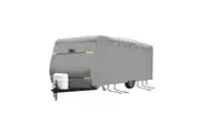 18 to 20ft Caravan Cover UV Water Proof Campervan Trailer Travel Accessories 4 Layer Heavy Duty Polypropylene Protector with Storage Bag Hitch Cover