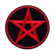 STAR PENTAGRAM Embroidered Patch Iron on Sew Badge Witchcraft Motley Pentacle