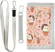 [Yoogain] Hedgehogs Cute Cartoon billfolds for womans unique wallets for men with lanyard, hedgehogs cute cartoon, 1 size, Fashion