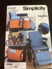 Adaptive Wheelchair Accessories Sewing Pattern Simplicity 9492 uncut