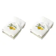 2x 3pc Pilbeam Living Cotton Limetta Face Washer Hand Towel Set Bathroom Decor